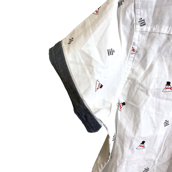 FREE PLANET CHRISTMAS SHIRT Men's Size M Snowman “I’m Having a Meltdown” - Picture 5 of 6